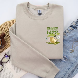 Cute Froggy Crewneck Sweatshirt, Frog Sweatshirt, Kawaii Frog Gift, Cute Kawaii Unisex Sweatshirt, Frog Gift