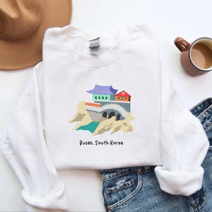 Busan Korea Sweatshirt, South Korea Sweatshirt, Korea Crewneck Sweatshirt, South Korea Sweater, Busan Gift, Busan South Korea Sweatshirt