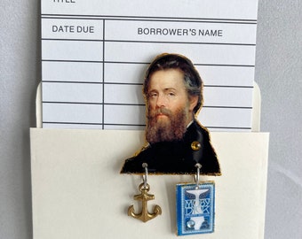 Herman Melville broche Moby Dick auteur schrijver Engels majoor