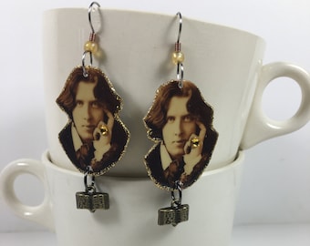 Oscar Wilde Earrings poet playwright author Picture of Dorian Gray dandy The Importance of Being Earnest