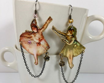 Edgar Degas Earrings ballet dancers Paris Artist Painter Old Masters Impressionist L'Absinthe ballerina