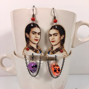 Frida Örhängen Mexikansk Målare Modern Konst Mexiko Surrealism