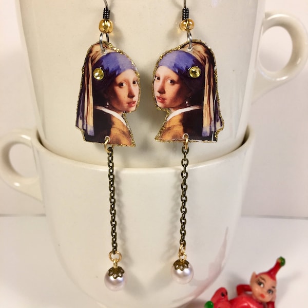 The Girl with the Pearl Earring Earrings Johannes Vermeer  Artist Painter Old Masters Dutch The Milkmaid