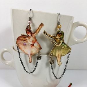 Edgar Degas Earrings ballet dancers Paris Artist Painter Old Masters Impressionist L&#39;Absinthe ballerina