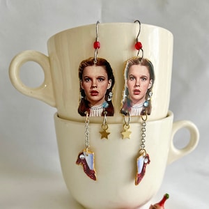Dorothy earrings ruby slippers no place like home