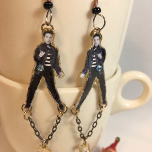 Elvis Presley Earrings Jail House Rock Graceland image 2