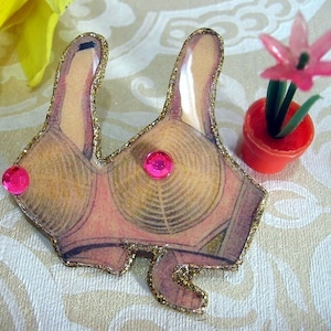 Bullet Bra Brooch Lingerie Pin Up Girl image 1