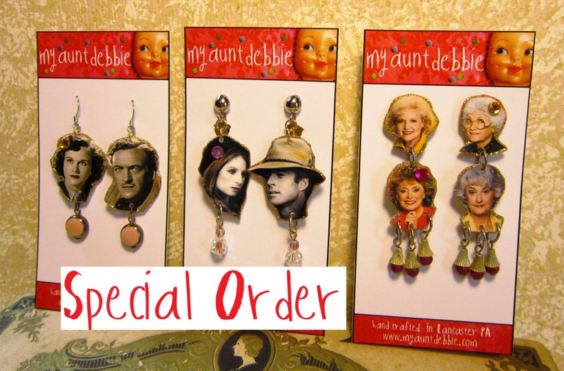 Custom Order Earring Listing from My Aunt Debbie bespoke earrings image 2