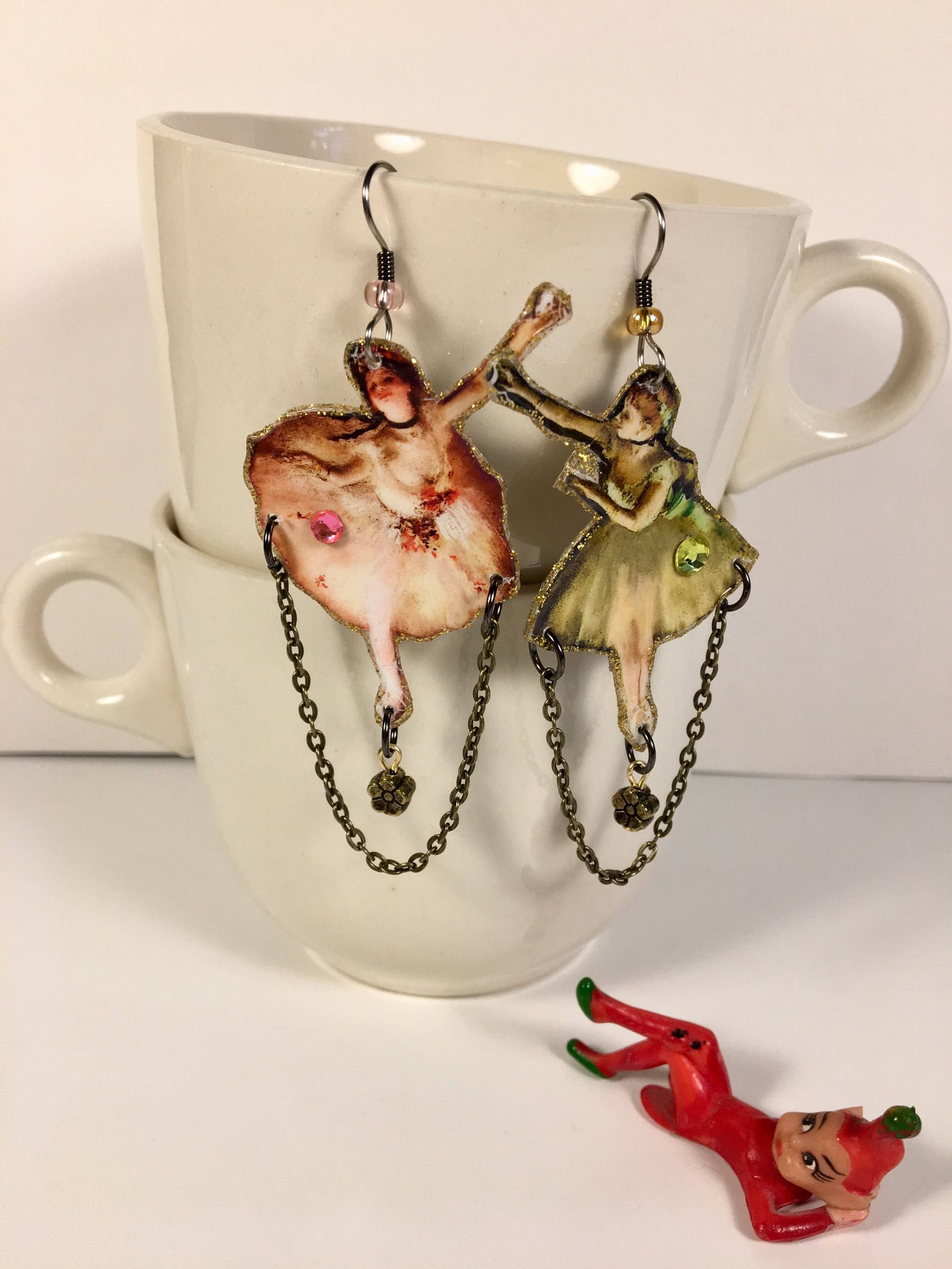 edgar degas earrings ballet dancers paris artist painter old masters impressionist l'absinthe ballerina