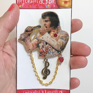 Elvis Presley Brosche Viva Las Vegas