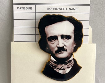 Edgar Allan Poe Brooch Never more