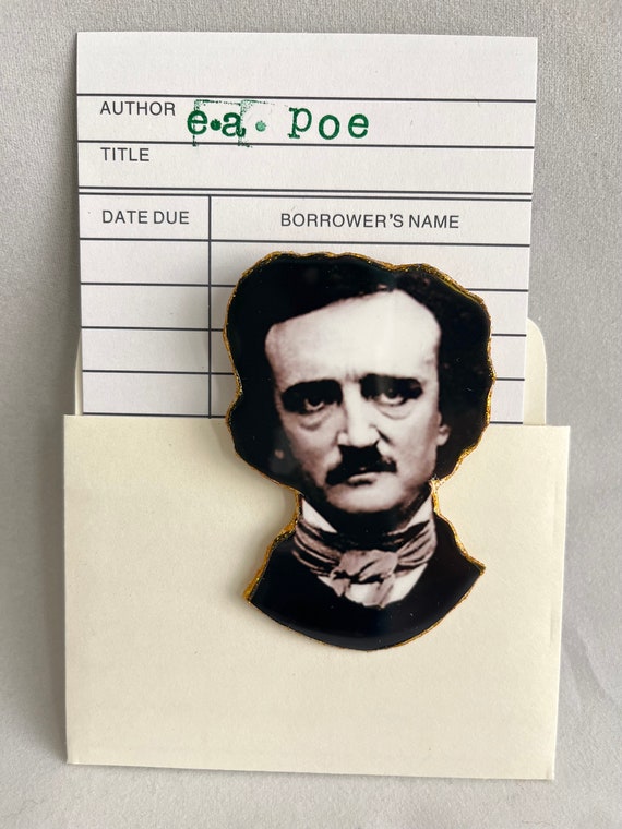 Edgar Allan Poe Brooch Never More Etsy