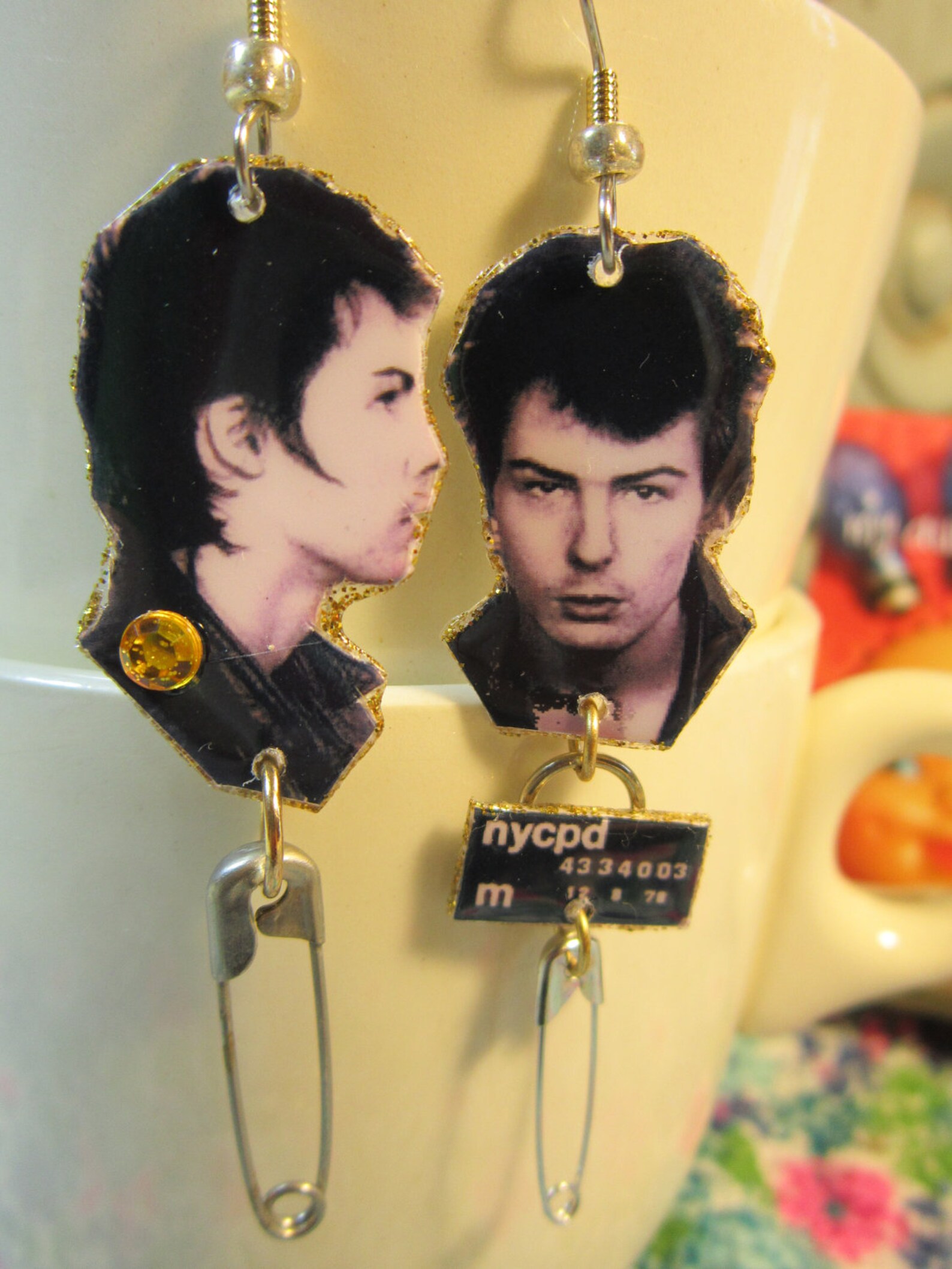 Sid Vicious Earrings Sex Pistols Punk Rock God Save The Etsy