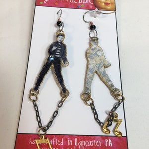 Elvis Presley Earrings Jail House Rock Graceland image 4