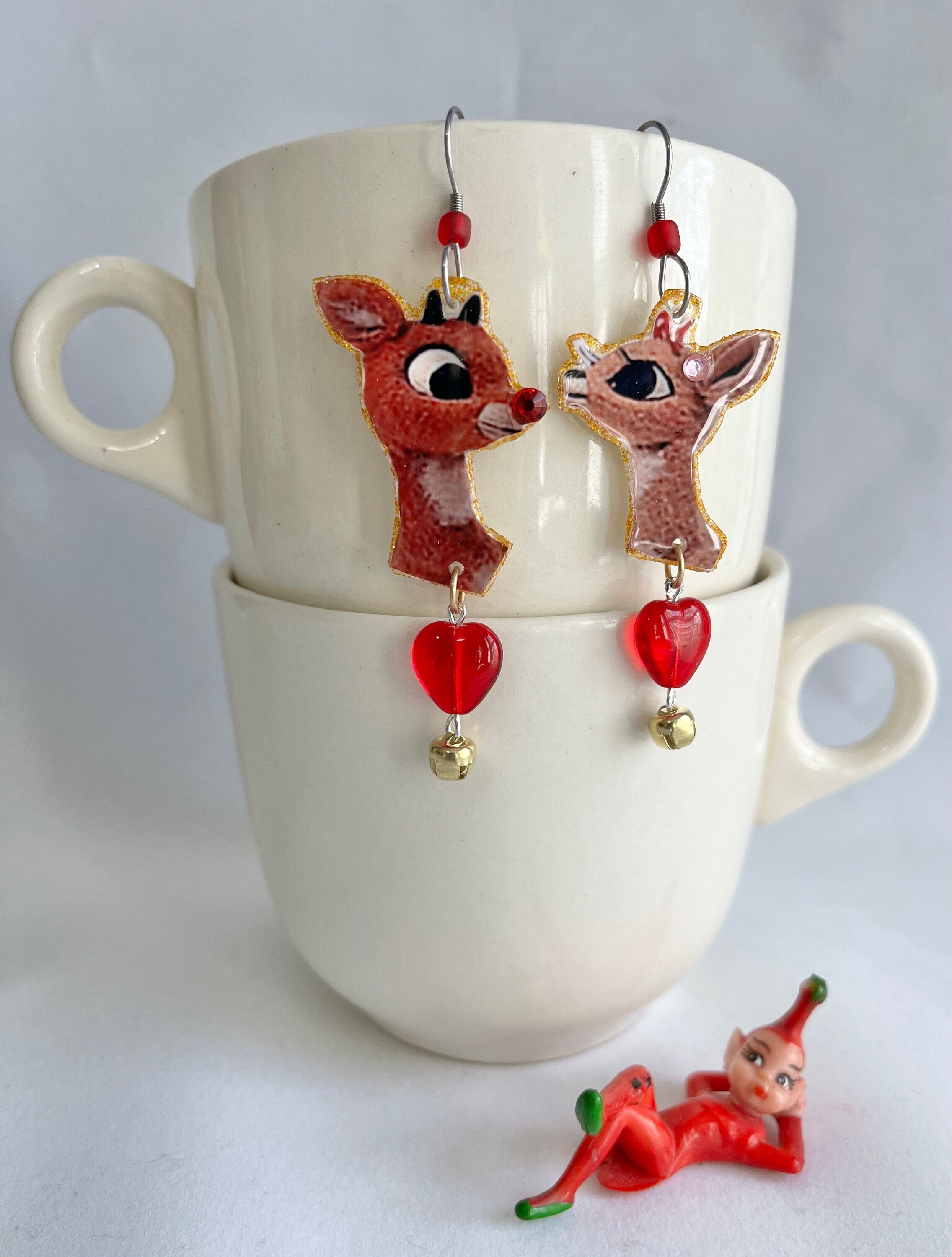 Clarice Rudolf Rudolph and Clarice Earrings Rudolph the Red Nosed Reindeer - Etsy