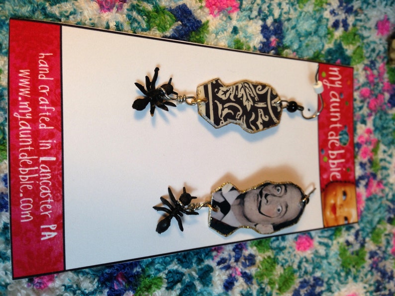 Salvador Dali Earrings mustache surrealism melting clock Etsy