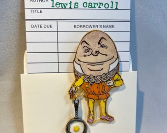 Humpty Dumpty Brooch Alice in Wonderland Lewis Carroll