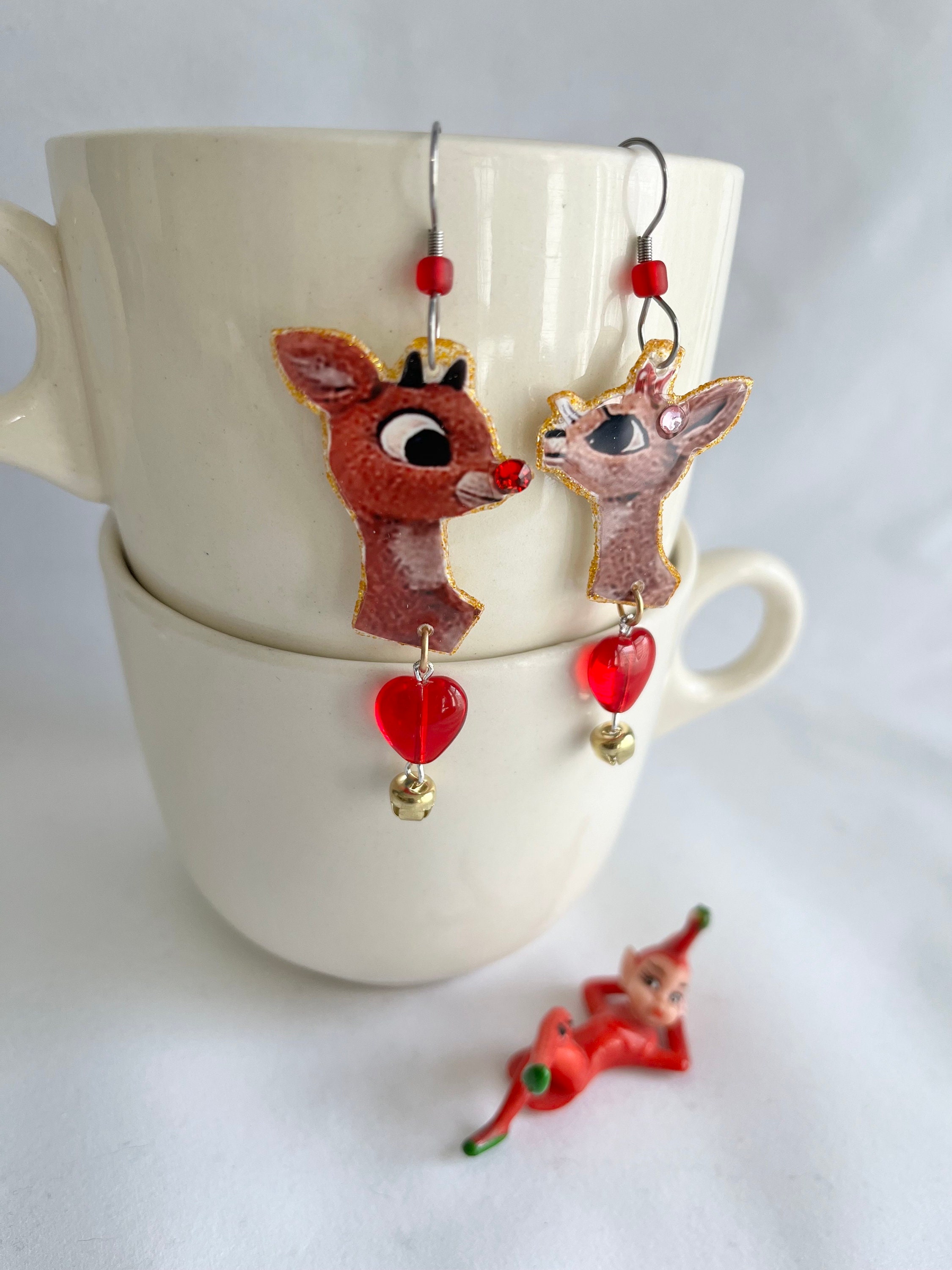 Clarice Rudolf Rudolph and Clarice Earrings Rudolph the Red Nosed Reindeer - Etsy