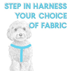 Dog Harness - Step In Dog Harness in Your Choice of Fabric