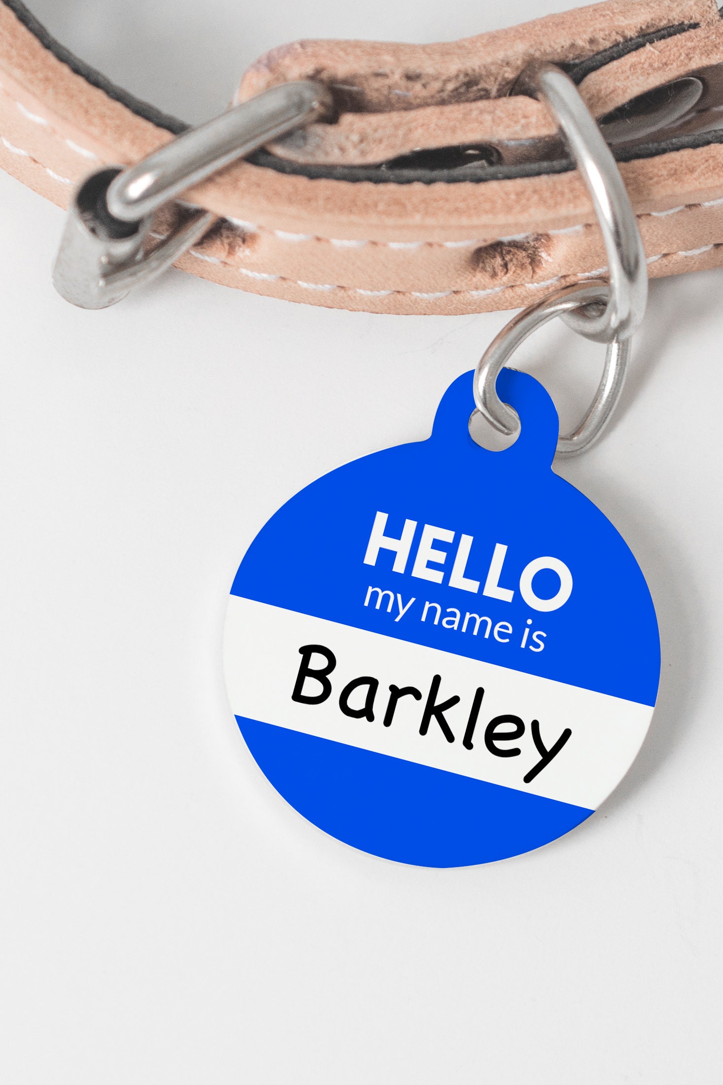 Name Tag Dog ID Tag Hello My Name Is Personalized Pet Tag Etsy