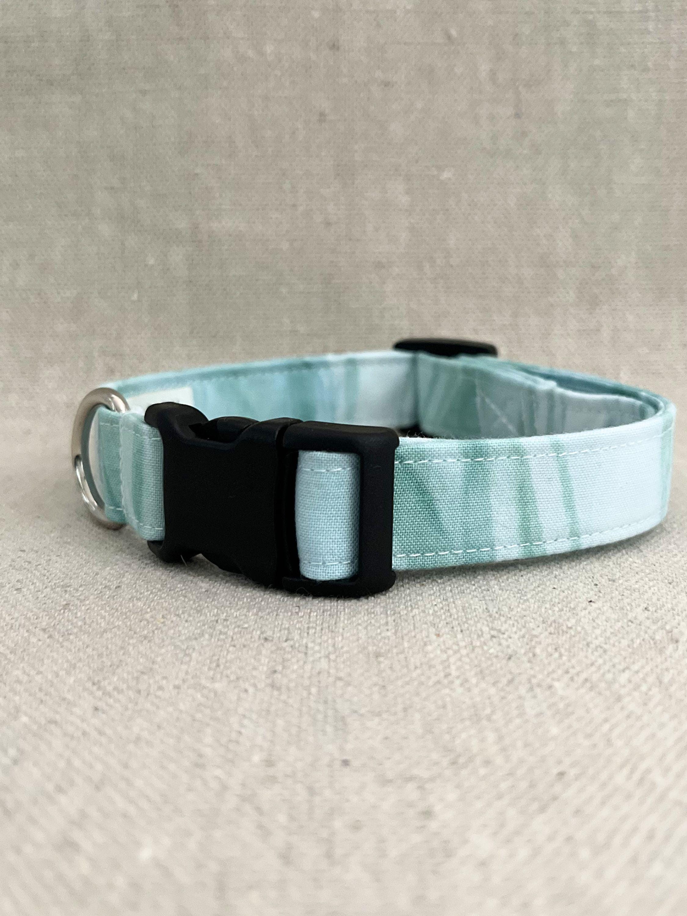 Dog Collar - Seafoam Turquoise Marble