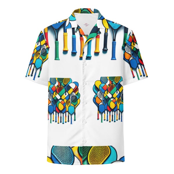 The Painted Rackets Unisex Button Shirt.