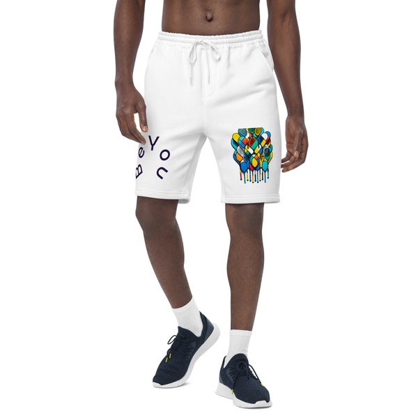 The Painted Rackets Unisex Fleece Shorts.