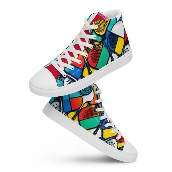The Painted Rackets Men’s Canvas High Tops