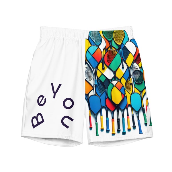 The Painted Rackets Men's Swim Trunks.