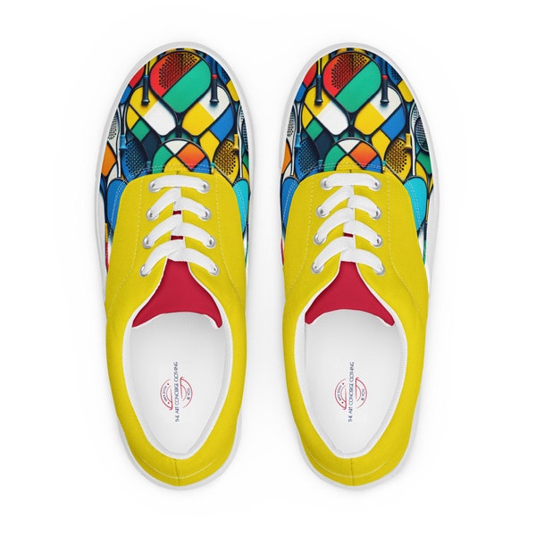 The Painted Rackets Women’s Yellow Lace-up Canvas Deck Shoes.