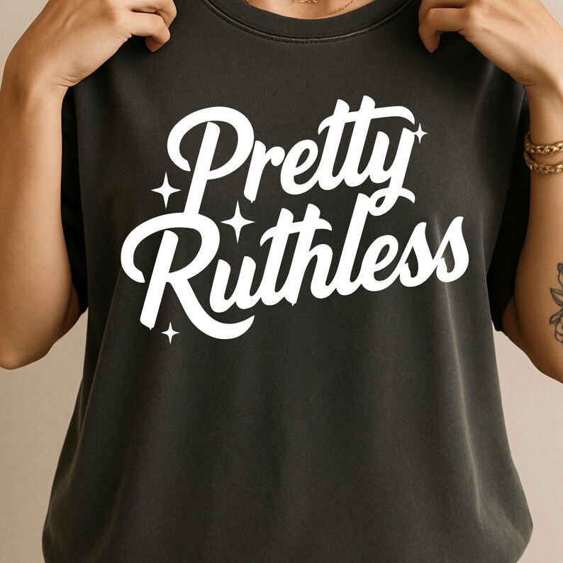 Pretty Ruthless Svg Sarcastic Girl Boss SVG Bundle, Dripping Typography Quotes (SVG, PNG ...
