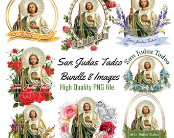 Paquete PNG de San Judas Tadeo: Diseños de sublimación (Descarga digital)
