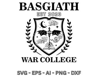 Basgiath War College SVG PNG EPS: Fourth Wing Digital Download