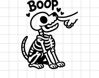 Hund Skelett Boop Clipart | Halloween Welpe SVG, PNG (Digital Download)