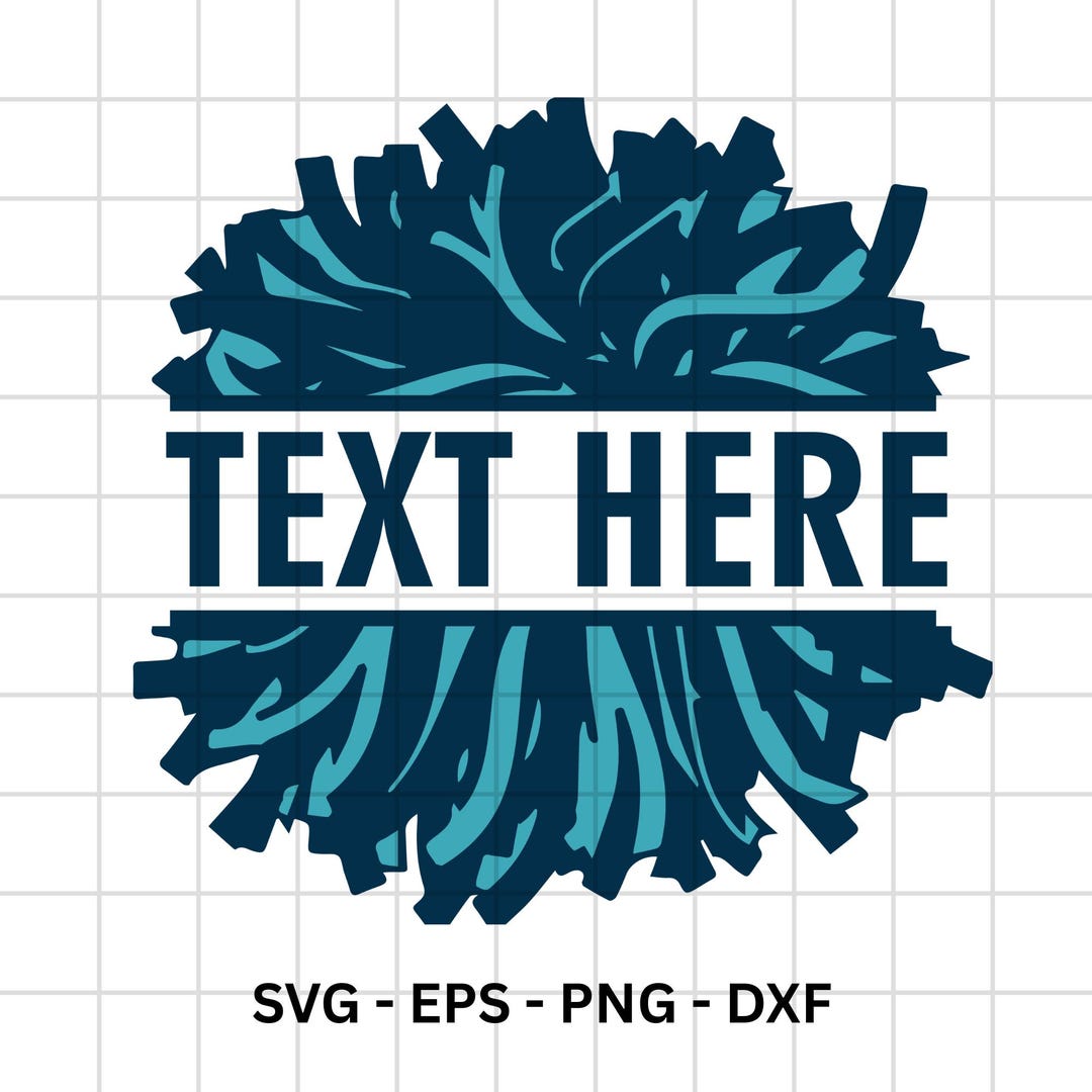Pom Monogram Cheer Pom Pom Split Monogram SVG: Cheerleading Cut File - Etsy