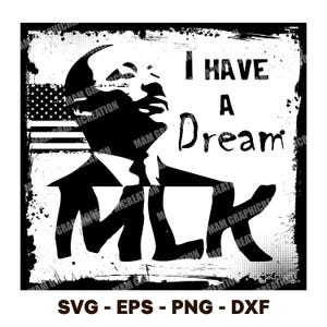 MLK Tag Martin-Luther-King-Tag, MLK SVG-Shirt, Poster-Design, Martin-Luther-Vektorgrafik Perfekt für Sublimation, Mlk Hohe Qualität 300 Dpi Png