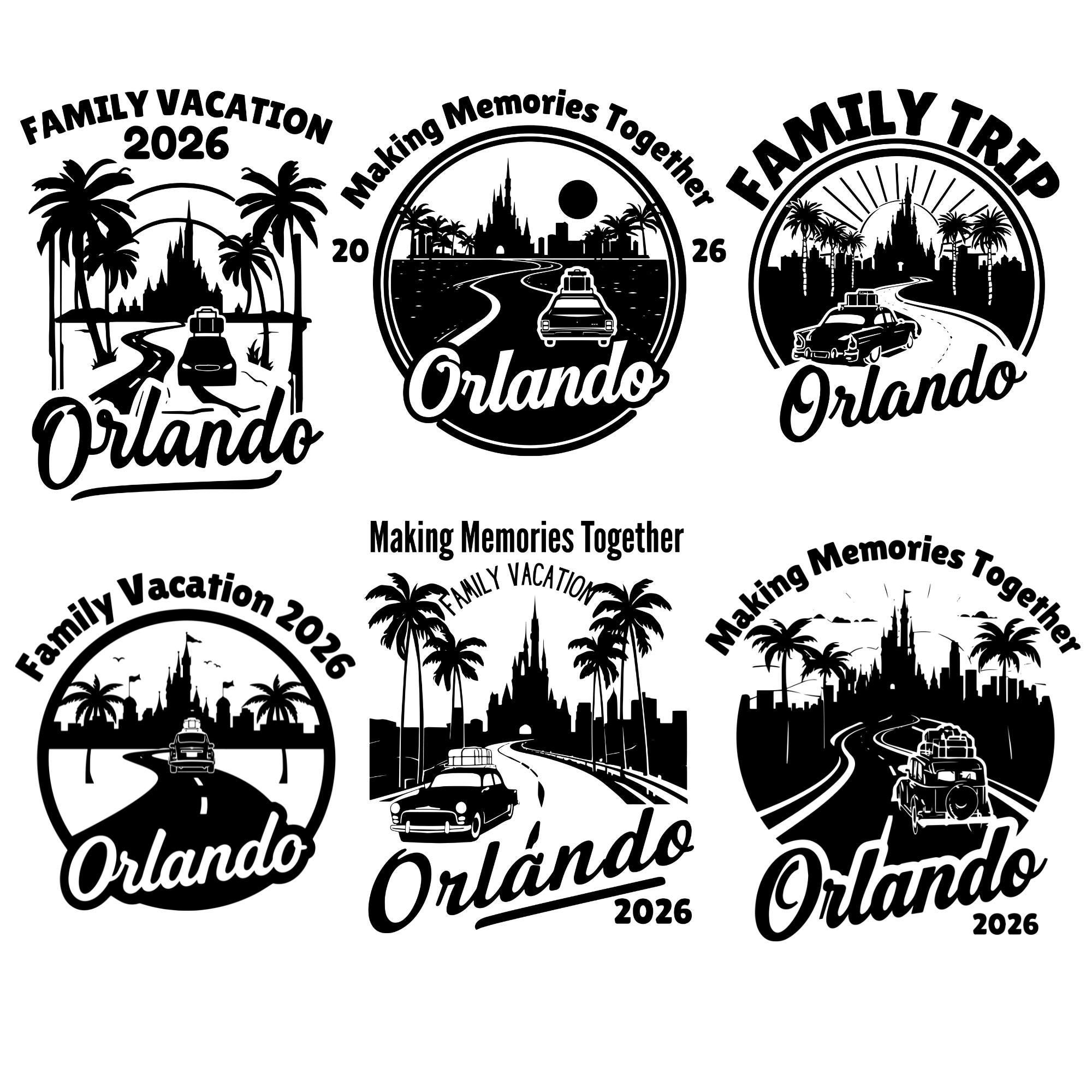 Making Memories Together Orlando Family Vacation 2026 SVG Bundle Cricut ...