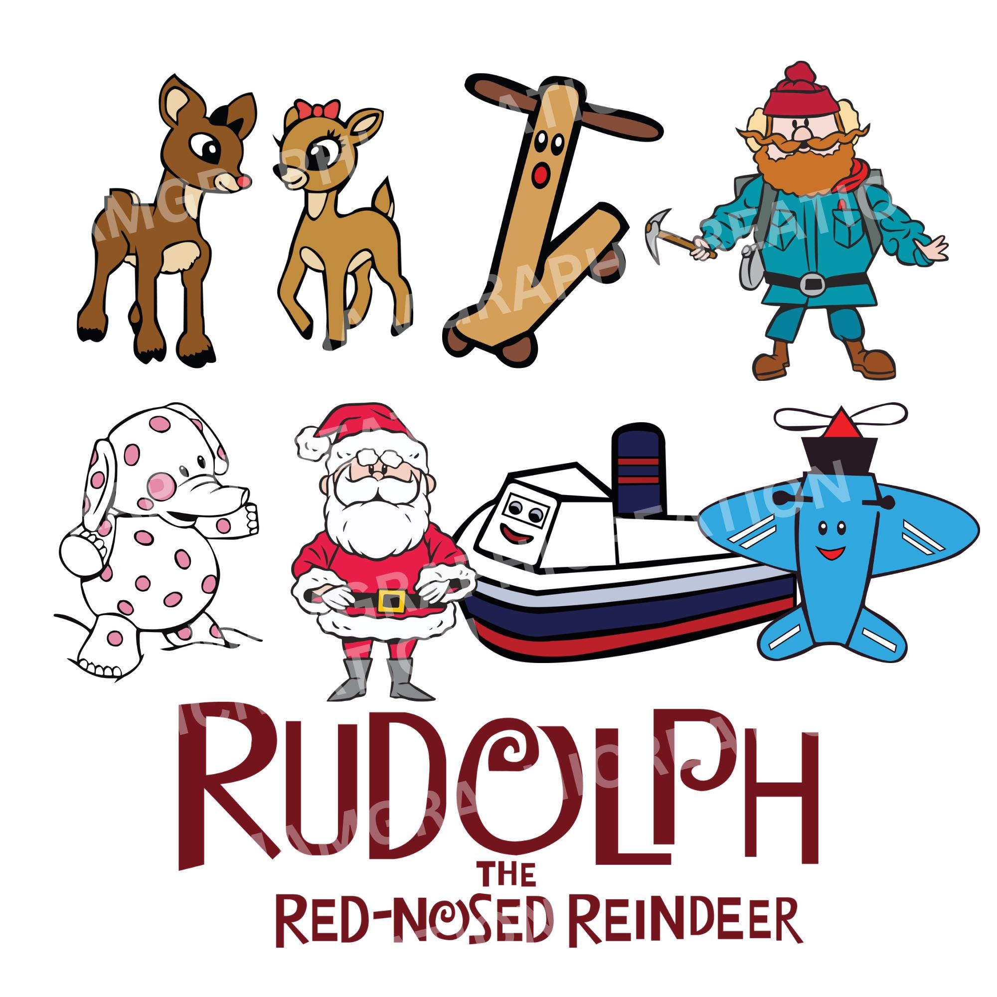 Rudolph and Misfit Island Christmas SVG Bundle (20 Images) (digital ...
