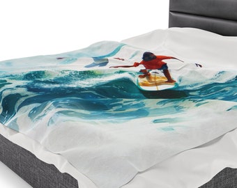 Velveteen Plush Blanket Surfer