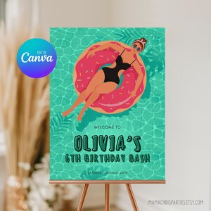 ⭐️ Pool Party Welcome Sign, Fun in the Sun Decor, Pool Party