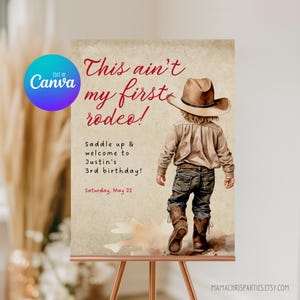 Cowboy Welcome Sign, Western Party Decor, Cowboy Printable Templates, Rodeo Birthday 022