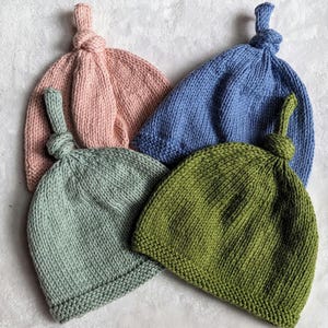 Hand-Knit Cotton Knotted Baby Hat
