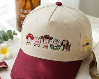 Embroidered Movie Cartoon Characters Cap, Personalized Cowboy Hat, Magical Land Matching Hat, Family Vacation Gear