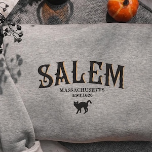 Halloween Witches Movie Embroidered Shirt, Salem Embroidered Sweatshirt, Vintage Halloween Embroidered Sweatshirt, Halloween Gift