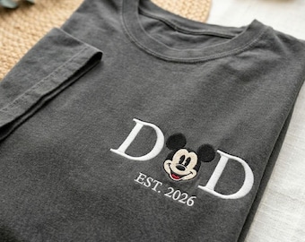 Embroidered Magical Land Dad Shirt, Personalized Dad Est 2026 Tee, Magic Kingdom Tee, New Dad Gift