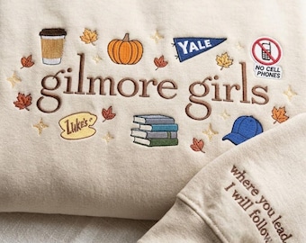 Embroidered Fall Movie Inspired Sweatshirt, Fall Girls Coquette Crewneck, Star Hollow Fall Apparel, Cozy Autumn Top, Autumn Lover Gift