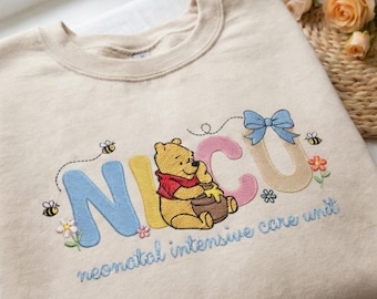 Bluza z haftem dla pielęgniarki oddziału intensywnej terapii noworodków, magiczna koszulka dla pielęgniarki, okrągły dekolt dla pielęgniarki oddziału intensywnej terapii noworodków, prezent dla pielęgniarki