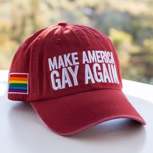 Make America Gay Again Stretch-Fit Cap, Structured Twill Cap, LGBTQ+ Pride Embroidered Hat, Pride Yourselves, Gift For LGPT