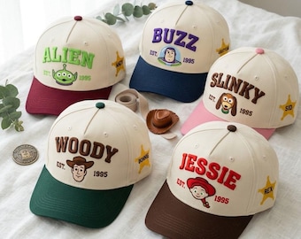 Embroidered Custom Magical Land Baseball Hat, Personalized Cowboy Character Hat, Movie Cartoon Trucker Cap, Matching Family Gift
