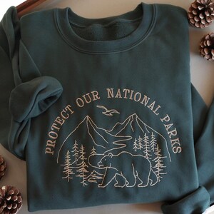 Protect Our National Parks Embroidery Shirt, Granola Girl Embroidered Shirt, Park Lover Shirt Embroidered